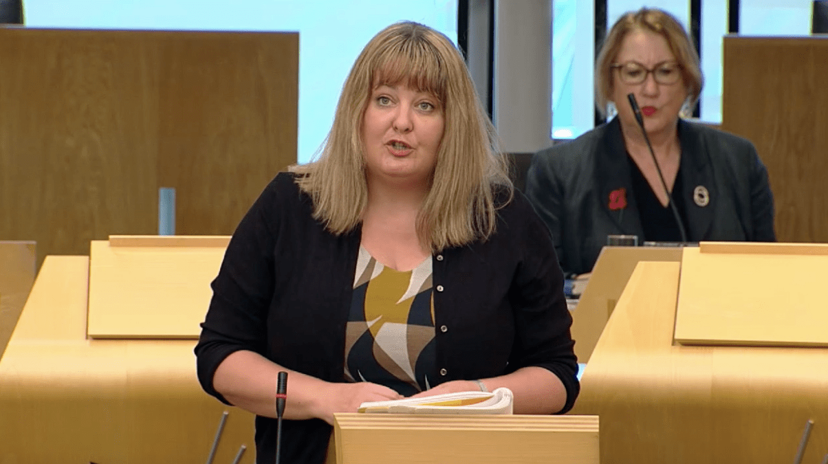 Ruth Maguire MSP speaking in the Scottish Parliament