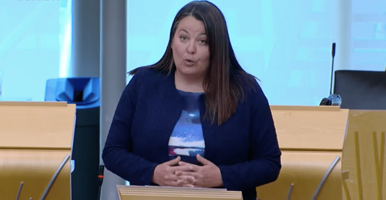 Ruth Maguire MSP speaking in the Scottish Parliament