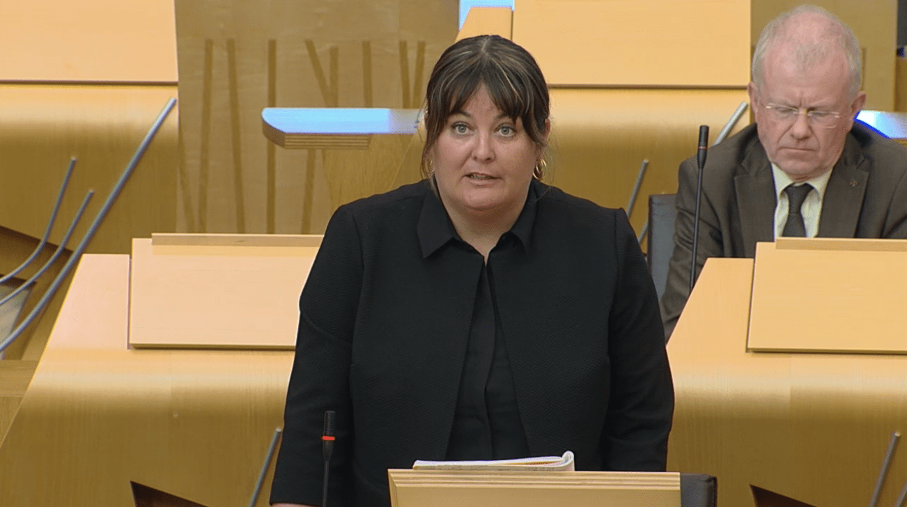Ruth Maguire MSP speaking during Portfolio Questions in the Scottish Parliament