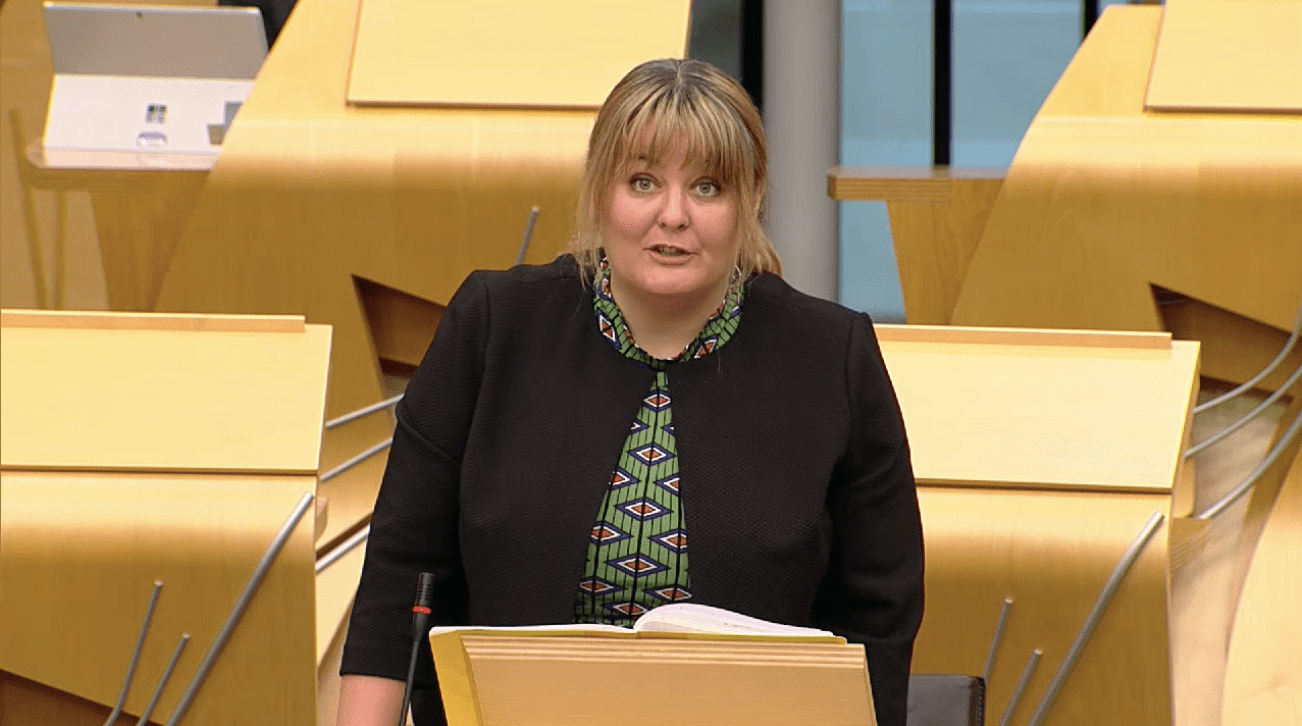 Ruth Maguire MSP speaking in the Scottish Parliament