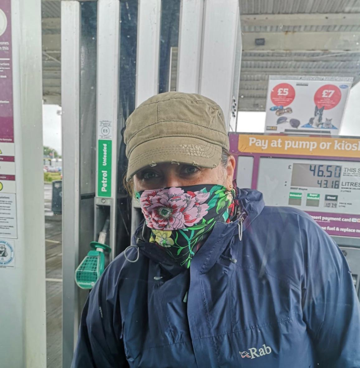 Ruth Maguire MSP wearing a face mask