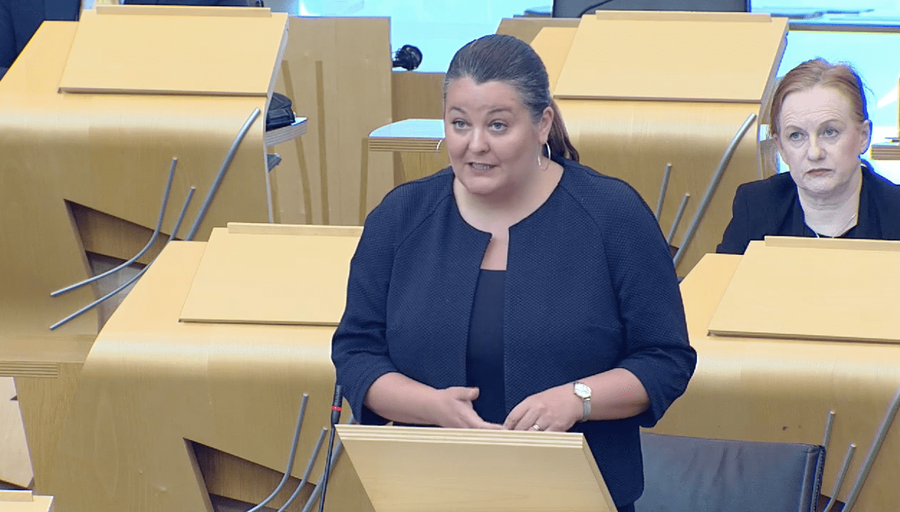 Ruth Maguire MSP speaking in the Scottish Parliament.